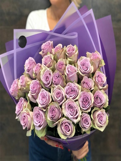 25 Adet Lila Gül Buketi 5427