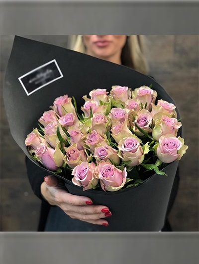 25 Adet Lila Renk Gül Buketi 5586