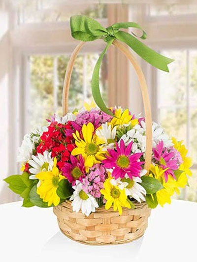 Dekor Sepet İçinde Çiçekler