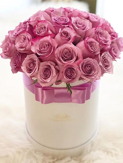 25 Adet Kutu İçinde Pembe Güller 5696