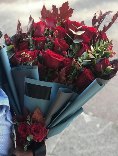 25 Adet Kırmızı Gül Buketi 5421