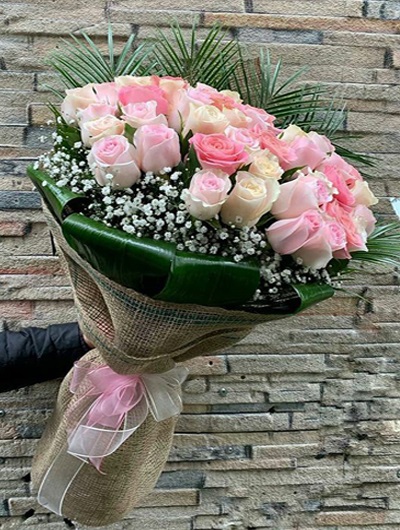 25 Adet Pembe Gül Buketi 5410