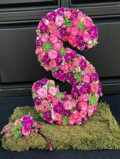 Özel Tasarım Çiçekler Harf  5497